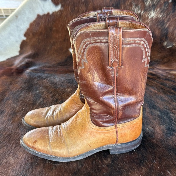 Leucchese ostrich boots men’s 7.5 d women’s 8.5 - Picture 7 of 14